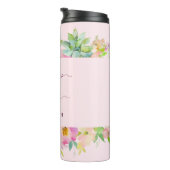 Blühende Chic Minze & Brautmutter Rosa Thermosbecher (Nach rechts gedreht)
