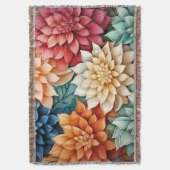 Blühende Dahlia Elegance: Eine vielseitige Blume Decke (Vorderseite Vertikal)