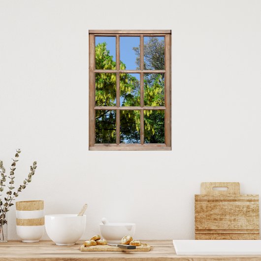 Blühende Darstellung der Laburnumstruktur aus eine Poster (Küche)