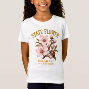 Blühende Delaware Staatsblume Pfirsichblüte T-Shirt