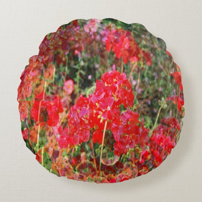 Blühende Deutsche... Rundes Kissen (Vorderseite)