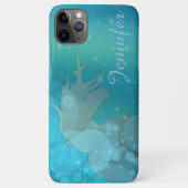 Blühende Einhorn-Silhouette (Blausterne) Case-Mate iPhone Hülle (Rückseite)