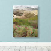 Blühende Eispflanzen durch den Ozean Leinwanddruck (Insitu (Holzboden))