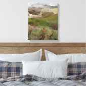 Blühende Eispflanzen durch den Ozean Leinwanddruck (Insitu (Schlafzimmer))