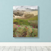 Blühende Eispflanzen durch den Ozean Leinwanddruck (Insitu (Holzboden))