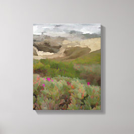 Blühende Eispflanzen durch den Ozean Leinwanddruck