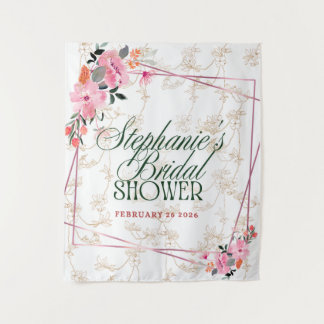 "Blühende Elegance: Ein Blumenfantasietapestes" Wandteppich