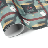 Blühende Elegance Floral Wrapper Geschenkpapier (Rolleneckpunkt)