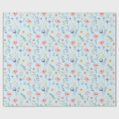 Blühende Elegance - Pastel Floral Geschenkpapier (Flach)