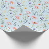 Blühende Elegance - Pastel Floral Geschenkpapier (Ecke)