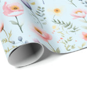 Blühende Elegance - Pastel Floral Geschenkpapier (Rolleneckpunkt)