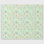 Blühende Elegance - Pastel Floral Geschenkpapier (Flach)