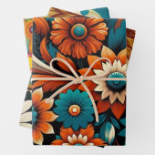 Blühende Elegance Premium Floral Geschenkpapier Set (Beispiel)