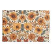 Blühende Eleganz: Blumenmuster-Kissen Kissenbezug (Rückseite)