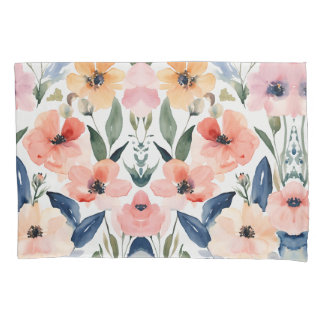 Blühende Eleganz: Blumenmuster-Kissen Kissenbezug