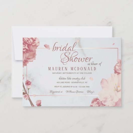 Blühende Eleganz - Einladung (Vorderseite)