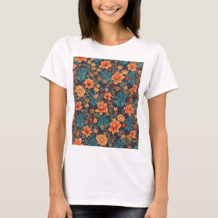 Blühende Eleganz: Retro-Sammlung T-Shirt