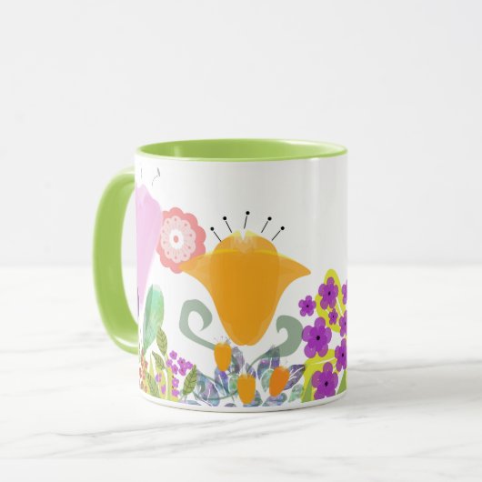 Blühende Eleganz Tasse (Vorderseite Links)