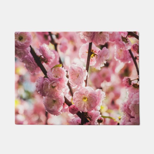 Blühende Erde - rosa Paradise Fußmatte (Vorderseite)