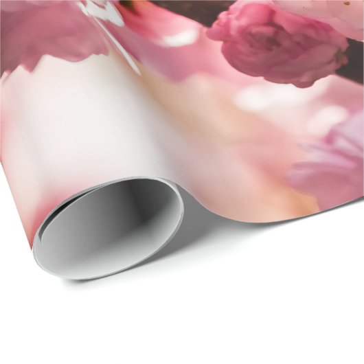 Blühende Erde - rosa Paradise Geschenkpapier (Rolleneckpunkt)