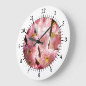 Blühende Erde - rosa Paradise Große Wanduhr (Winkel)