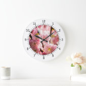 Blühende Erde - rosa Paradise Große Wanduhr (Zuhause)