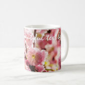 Blühende Erde - rosa Paradise Kaffeetasse (VorderseiteRechts)