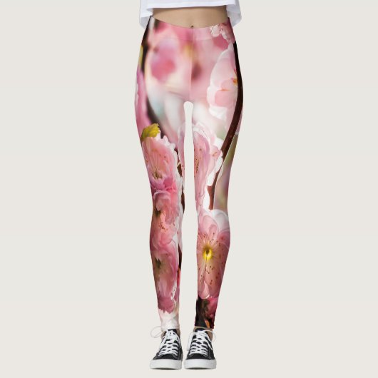 Blühende Erde - rosa Paradise Leggings (Vorderseite)