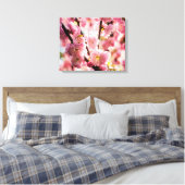 Blühende Erde - rosa Paradise Leinwanddruck (Insitu (Schlafzimmer))