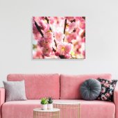 Blühende Erde - rosa Paradise Leinwanddruck (Insitu (Wohnzimmer))