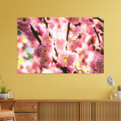 Blühende Erde - rosa Paradise Leinwanddruck (Insitu (Wohnzimmer))