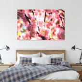 Blühende Erde - rosa Paradise Leinwanddruck (Insitu (Schlafzimmer))