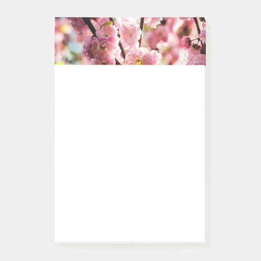 Blühende Erde - rosa Paradise Post-it Klebezettel (Vorderseite)