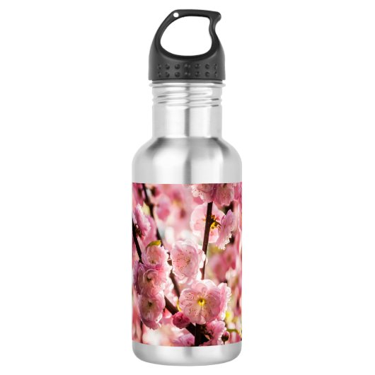 Blühende Erde - rosa Paradise Trinkflasche (Vorderseite)