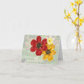 Blühende Erholung 6 Karte (Gelbe Blume)