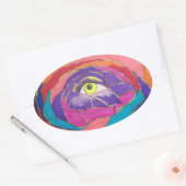 Blühende Exzellenz Ovaler Aufkleber (Umschlag)