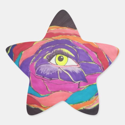 Blühende Exzellenz Stern-Aufkleber (Vorderseite)