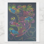 Blühende Exzellenz Weinetikett (Einzelnes Label)