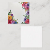 Blühende Farben Blumenrahmen Mitteilungskarte (Vorne/Hinten)