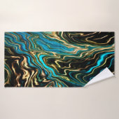 Blühende Farben des Goldenen Wassers Badehandtuch (Badehandtuch)