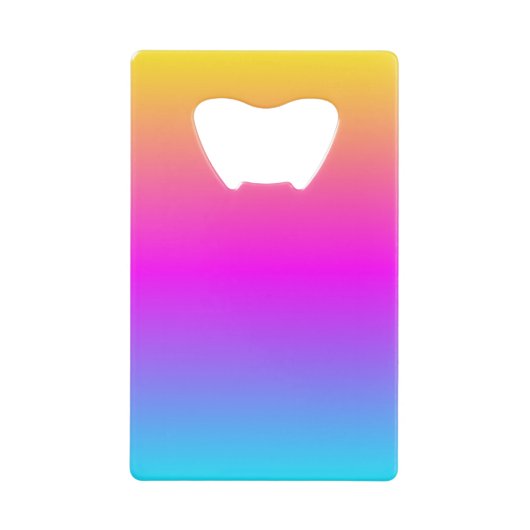 Blühende Farben fröhliche bunte Essentials Geldbeutel Flaschenöffner (Vorderseite)