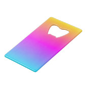 Blühende Farben fröhliche bunte Essentials Geldbeutel Flaschenöffner (Vorderseite Schrägansicht)