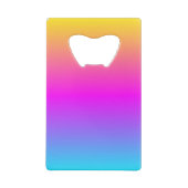 Blühende Farben fröhliche bunte Essentials Geldbeutel Flaschenöffner (Rückseite)