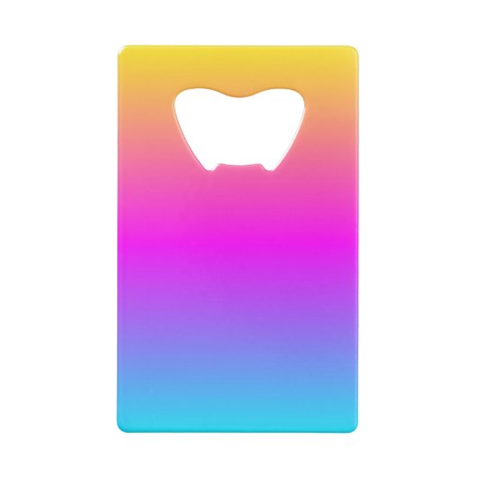 Blühende Farben fröhliche bunte Essentials Geldbeutel Flaschenöffner (Rückseite)