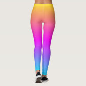 Blühende Farben fröhliche farbenfrohe Damen Mode Leggings (Rückseite)