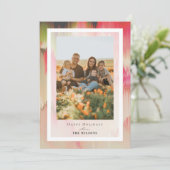 Blühende Farben Weihnachtsfotokarte Einladung (Stehend Vorderseite)