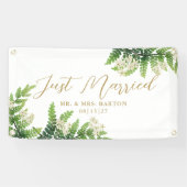 Blühende Farne Just Married Auto Banner (Horizontal)
