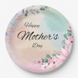 Blühende Feier der Mama Pappteller