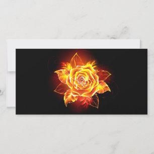 Blühende Feuerrose Dankeskarte