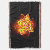 Blühende Feuerrose Decke (Vorderseite Vertikal)